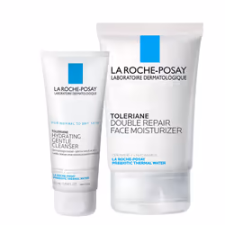 La Roche-Posay Toleraine Skin Care Set | Double Repair Face Moisturizer 100ml & Hydrating Gentle Cleanser 50ml | Oil Free Moi ...