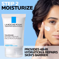 La Roche-Posay Toleraine Skin Care Set | Double Repair Face Moisturizer 100ml & Hydrating Gentle Cleanser 50ml | Oil Free Moisturizer & Face