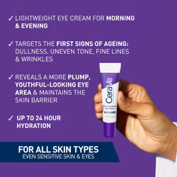 Skin Renewing Eye Cream with Peptide Complex and Caffeine for Brighter, Smoother Eyes, 15 ml