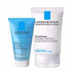 La Roche-Posay Toleraine Skin Care Set | Double Repair Face Moisturizer 100ml & Purifying Foaming Facial Cleanser 50ml | Oil ...