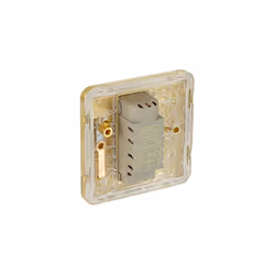 Schneider Electric Lisse Screwless Deco - Single Universal 2 Way Dimmer Light Switch, 400W/VA, GGBL6012CSBS, Satin Brass