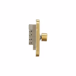 Schneider Electric Lisse Screwless Deco - Single Universal 2 Way Dimmer Light Switch, 400W/VA, GGBL6012CSBS, Satin Brass