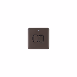 Lisse Screwless Deco - Switched Single Fused Connection Unit, 13A, Double Pole, with Neon Indicator, GGBL5011BMB, Mocha Bronz ...