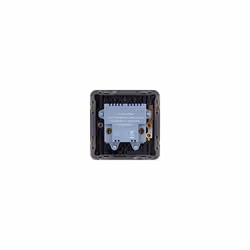 Lisse Screwless Deco - Single Wall Plate with 2 USB Charging Ports, GGBL70042BSBS, Satin Brass with Black Insert