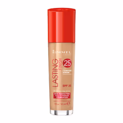 Rimmel Lasting Finish 25H Foundation With Comfort Serum, 400 Natural Beige, 30ml, Pump bottle, liquid, Hydrating, Moisturizin ...