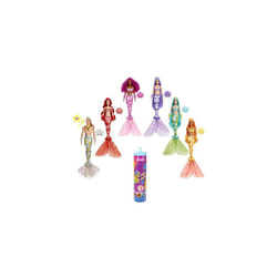 Barbie Color Reveal Doll, Mermaid Toy with 7 Surprises, Color Change and Accessories, Rainbow Mermaid Series, HCC46
