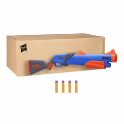 Nerf Fortnite Pump SG Blaster Pump Action Mega Dart Blasting Breech Load 4 For Youth, Teens, Adults, Multicolor, Big