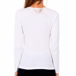 Camiseta Liberty Manga Larga Sin Costuras Para Mujer 4586 - white, M