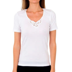 Camiseta Milan Manga Corta Para Mujer 4756 - white, M