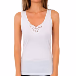 Camiseta Milan De Tirantes Sin Costuras Para Mujer 4750 - white, M
