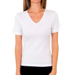 Camiseta Manga Corta Termorreguladora Natural Therm P04an Para Mujer - white, L