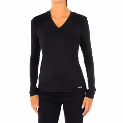 Camiseta Deportiva De Manga Larga S06s8 Para Mujer - black, S