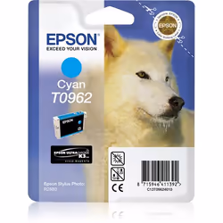 Epson Husky Singlepack Cyan T0962, Photo cyan, Dye-based ink, 11.4 ml, 1 pc(s)