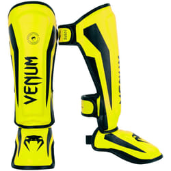 Venum Kids Elite Shinguards  Neo Yellow  Medium (6-8 Years)