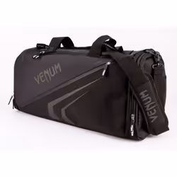 Venum Trainer Lite Evo Sports Bag, One Size, Black, Sport, 63 L, Image, Front pocket, Side pocket