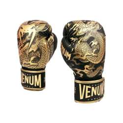 Venum Dragon's Flight Boxing Gloves - Black/Bronze - 14 Oz