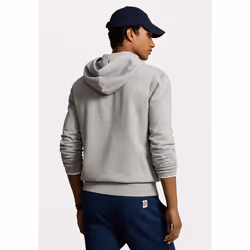 Polo Ralph Lauren Men's Classic Fleece Full Zip Pony Logo Hooded Sweatshirt - UK Size L, Grey