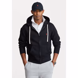 Polo Ralph Lauren Men's Classic Fleece Full Zip Pony Logo Hooded Sweatshirt - UK Size XL, Black