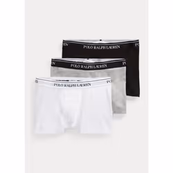 Polo Ralph Lauren Classic Boxer Trunks 3-Pack ( White/Heather/Black ) - XL