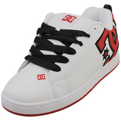 DC Shoes Court Graffik Mens Skate Trainers in White Red - 7