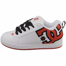 DC Shoes Court Graffik Mens Skate Trainers in White Red - 7.5 UK