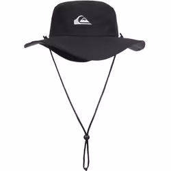 Quiksilver Mens Bushmaster Safari Trekking Bucket Boonie Hat - S/M, Black