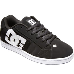 DC Shoes Mens Net Leather Low Rise Skateboarding Trainers Sneakers Shoes - UK 9.5, Black/White