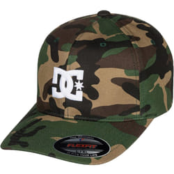 DC Shoes Mens Cap Star X-Fit Flexifit Curved Visor Baseball Cap Hat - L/XL, Camo