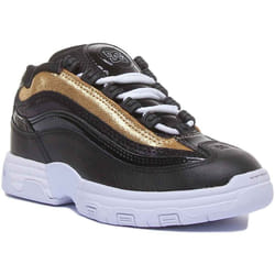 Dc Shoes Legacy Lite Multi Layer Design Casual Lace In Black Gold Size 3