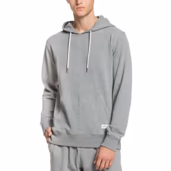 Quiksilver Mens Essentials Organic Casual Regular Fitting Pullover Hoodie Top - M, Grey