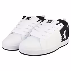 DC Shoes Court Graffik Mens Skate Trainers in White Black - 9 - Additional view 5