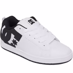 DC Shoes Mens Court Graffik Leather Low Top Skater Trainers Sneakers Shoes - 10.5 UK, White/Black