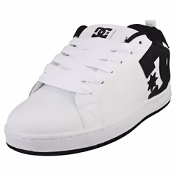 DC Shoes Court Graffik Mens Skate Trainers in White Black - 11