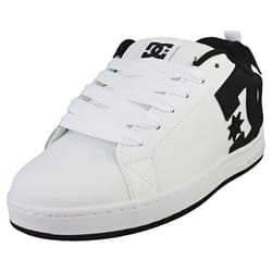 DC Shoes Court Graffik Mens Skate Trainers in White Black - 11