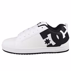 DC Shoes Court Graffik Mens Skate Trainers in White Black - 11