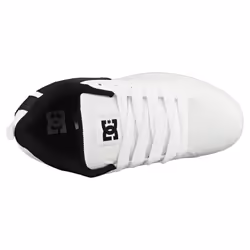 DC Shoes Court Graffik Mens Skate Trainers in White Black - 8 - Additional view 4