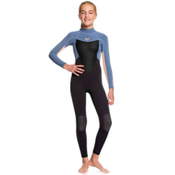 Roxy Kids 3/2mm Prologue Back Zip Full Length Surfing Wetsuit - Cloud Black - 2 Yrs, Cloud Black