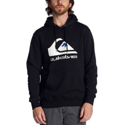Quiksilver Mens Big Logo Casual Regular Fitting Pullover Hoodie - L, Black