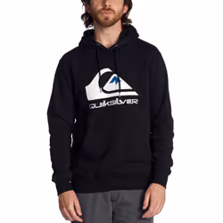 Quiksilver Mens Big Logo Casual Regular Fitting Pullover Hoodie - S, Black