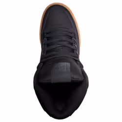 DC Pure High Top Mens Black Gum Leather Lace Up Skate Shoes Trainers - Black Gum, UK 11