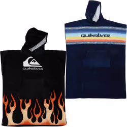 Quiksilver Junior Kids Hooded Beach Surf Towel Hoodie Poncho - One Size