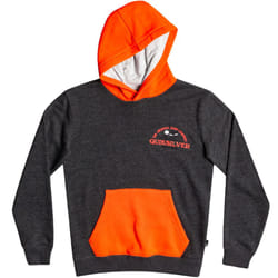 Quiksilver Boys Open Spot Pullover Hooded Sweatshirt Hoody Hoodie Jumper Top - 8 Yrs, Dark Grey