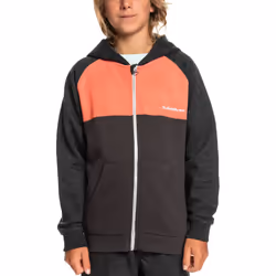 Quiksilver Boys Easy Day Zip Up Hooded Sweatshirt Hoody Hoodie Jacket Top - 16 Yrs, Cherry Tomato