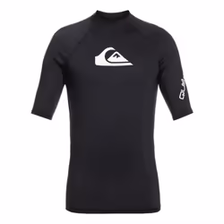 Quiksilver All Time Short Sleeved Rash Vest - Black