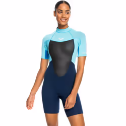 Roxy Womens 2/2mm Prologue Back Zip Short Sleeve Shorty Springsuit - Good Mood - 12, Good Mood