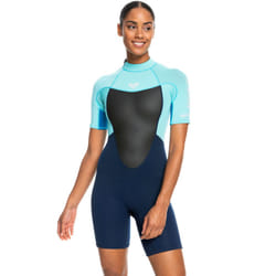 Roxy Womens 2/2mm Prologue Back Zip Short Sleeve Shorty Springsuit - Good Mood - 12, Good Mood