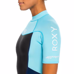 Roxy Womens 2/2mm Prologue Back Zip Short Sleeve Shorty Springsuit - Good Mood - 12, Good Mood