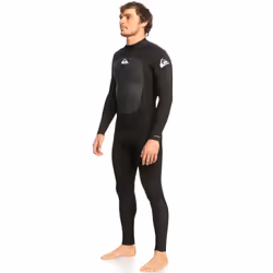Quiksilver Mens 3/2mm Prologue Back Zip Full Length Surfing Wetsuit - Black - M-Short, Black