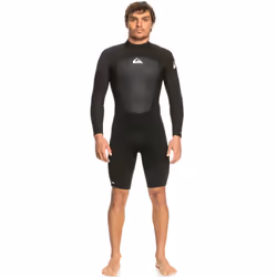Quiksilver Mens 2/2mm Prologue Long Sleeve Back Zip Springsuit Wetsuit - Black - S, Black