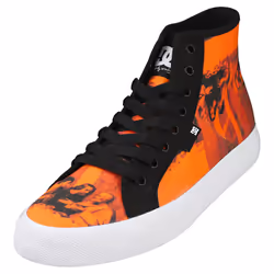 DC Shoes Andy Warhol Manual Hi Mens Fashion Trainers in Black Rust - Size 10 UK